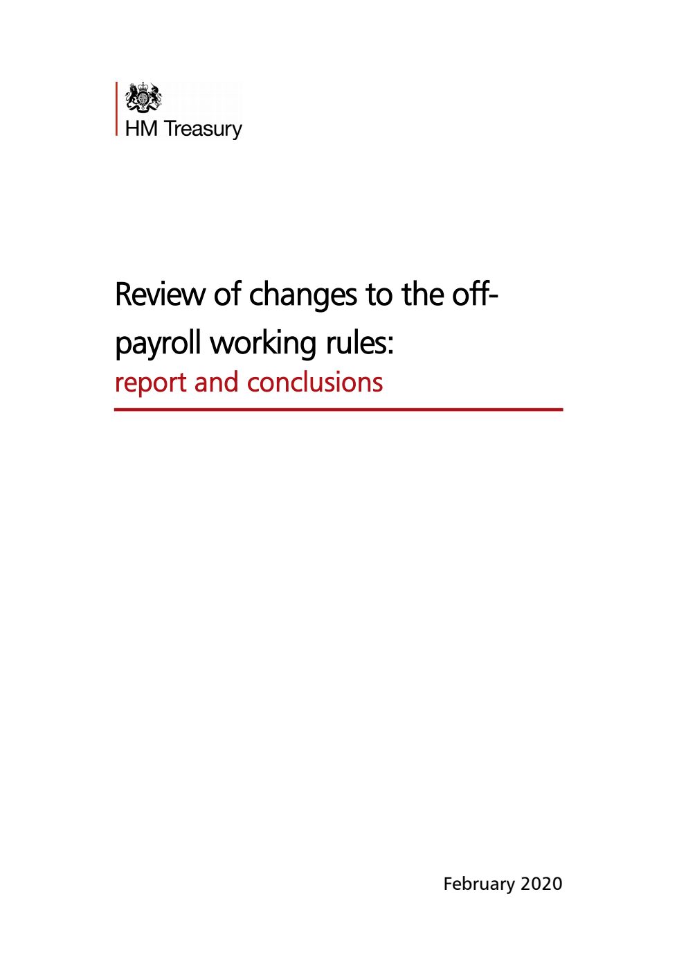 Review of changes to the off-payroll working rules: report and conclusions