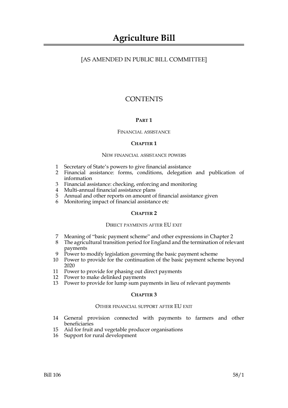 Agriculture Bill [as amended in Public Bill Committee]