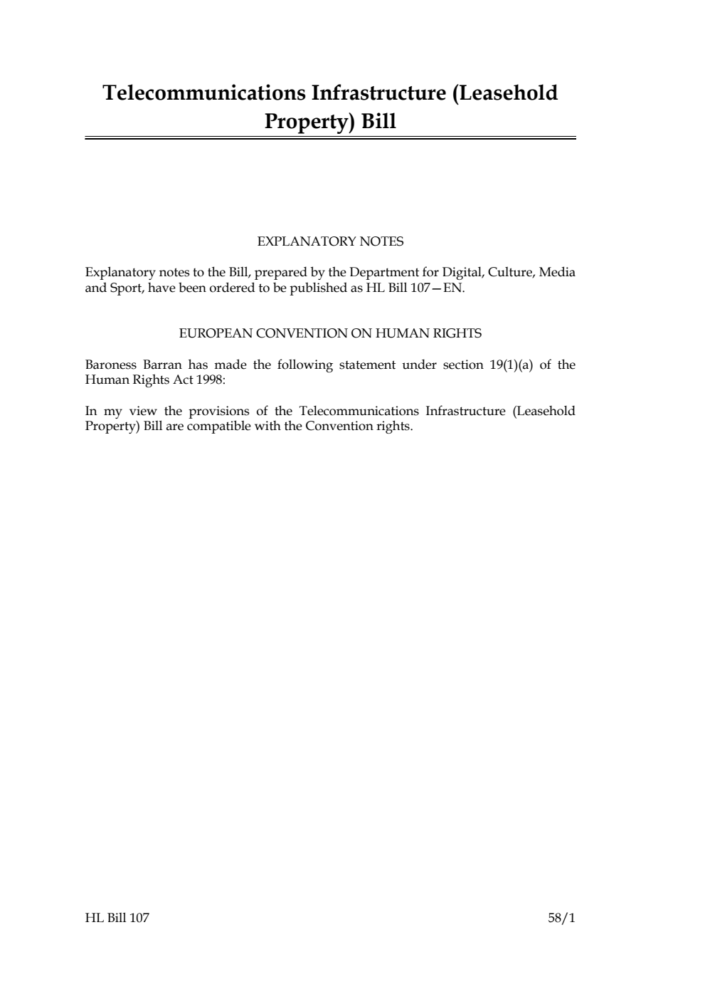 Telecommunications Infrastructure (Leasehold Property) Bill