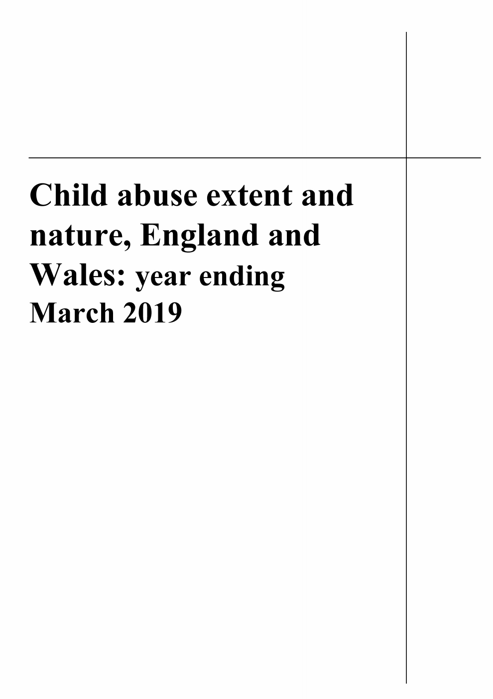 Child abuse extent and nature, England and Wales: year ending March 2019