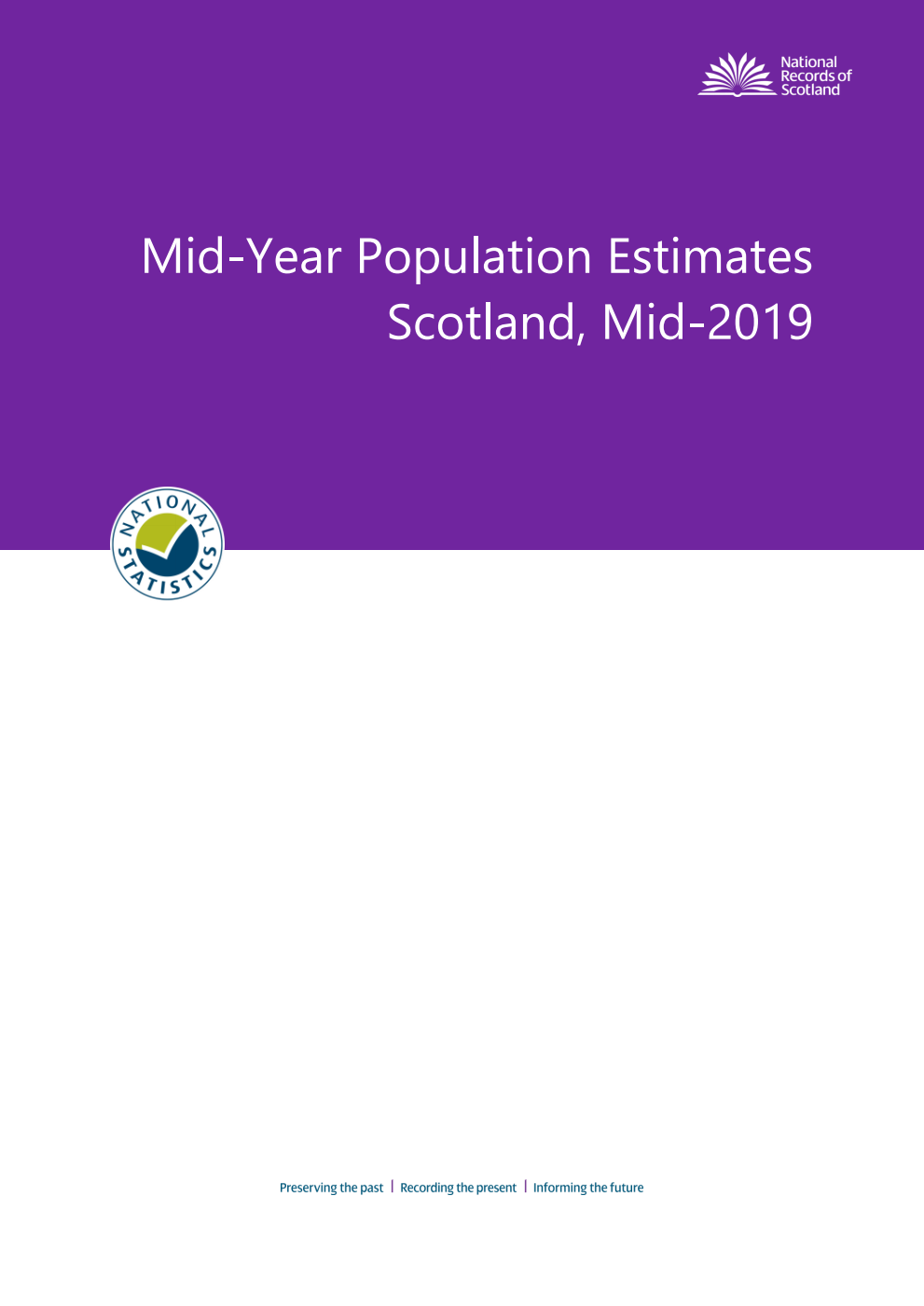 National Records of Scotland Mid-Year Population Estimates Scotland, Mid-2019