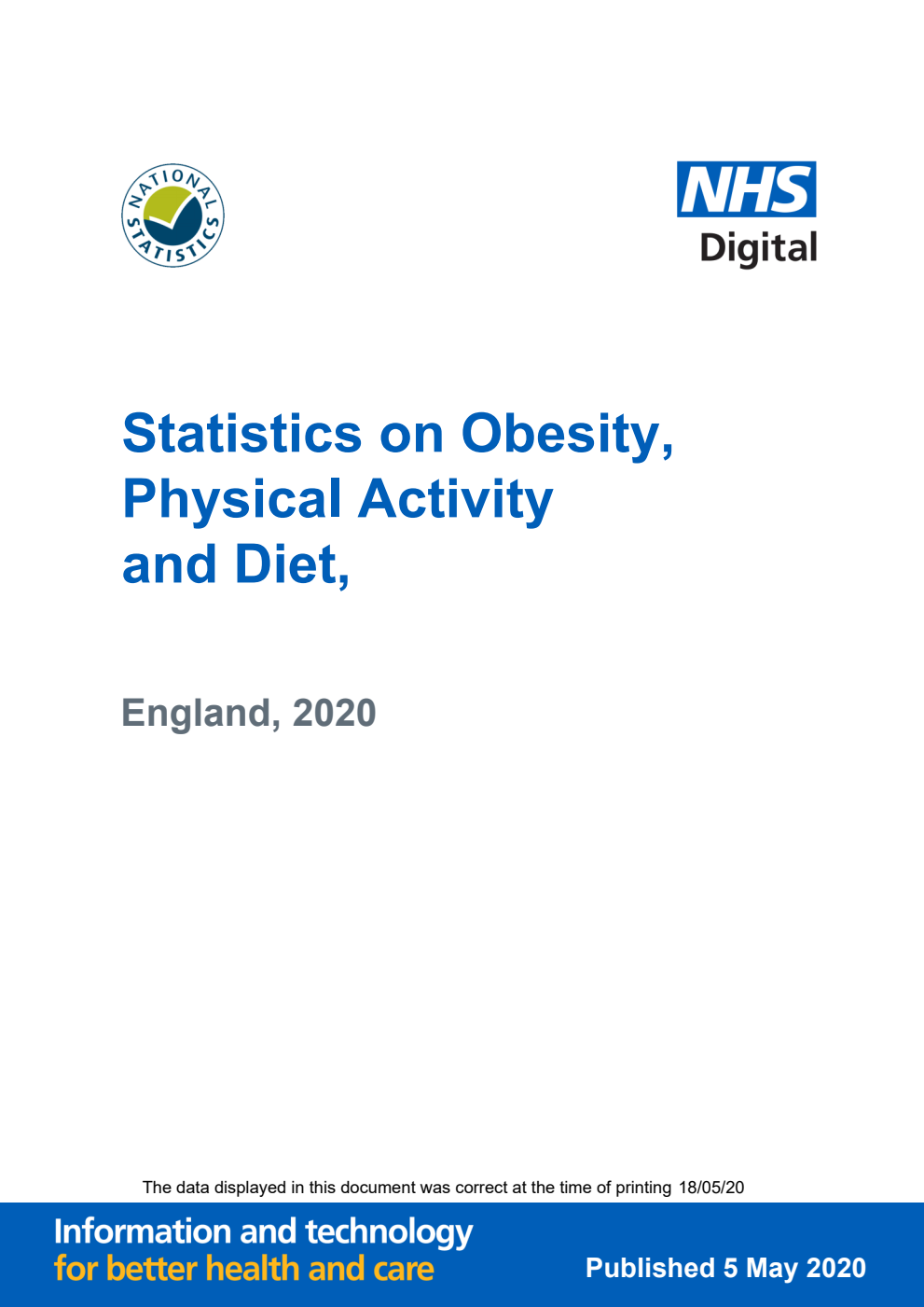 Statistics on Obesity, Physical Activity and Diet: England, 2020