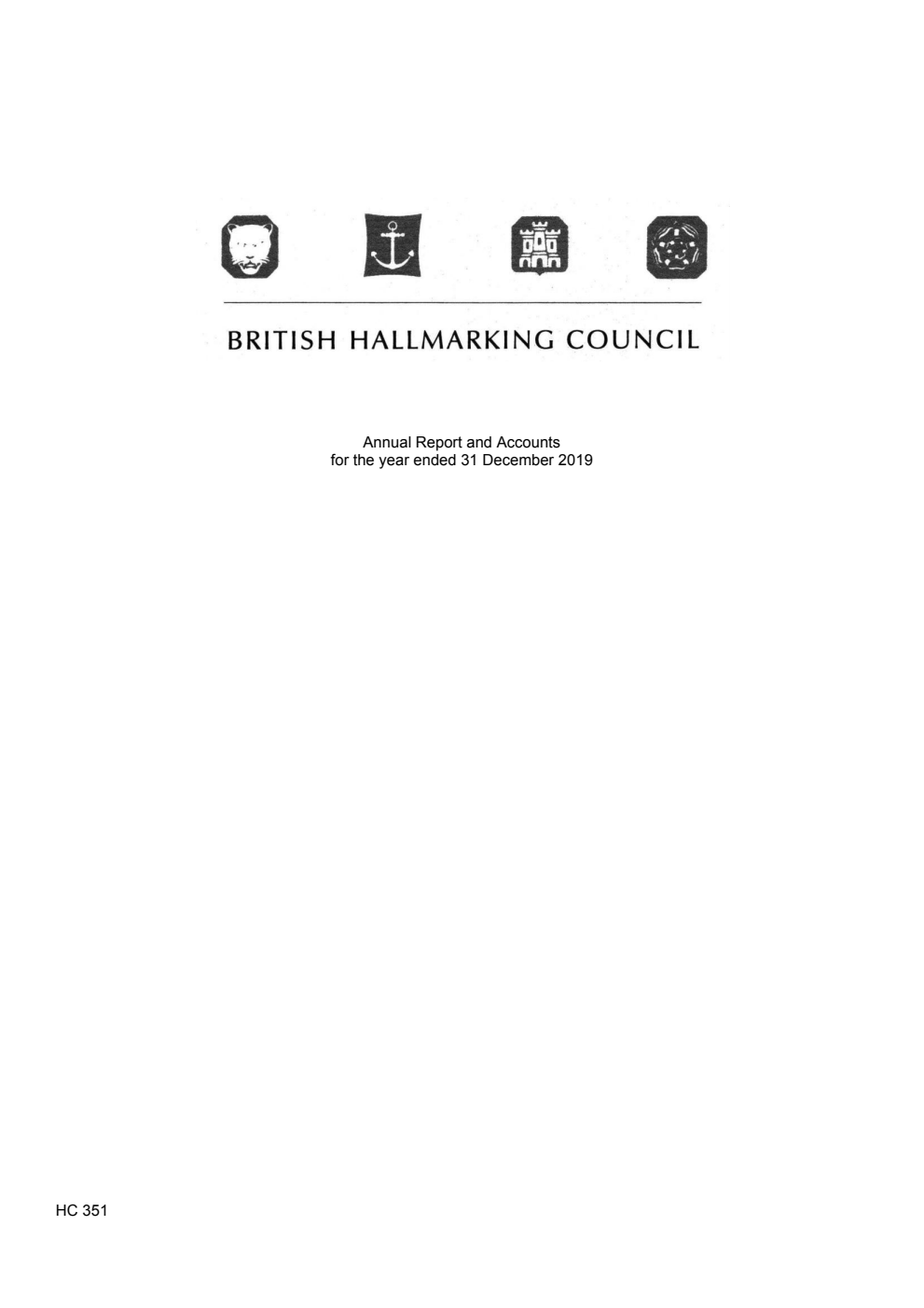 British Hallmarking Council Annual Report and Accounts for the year ended 31 December 2019