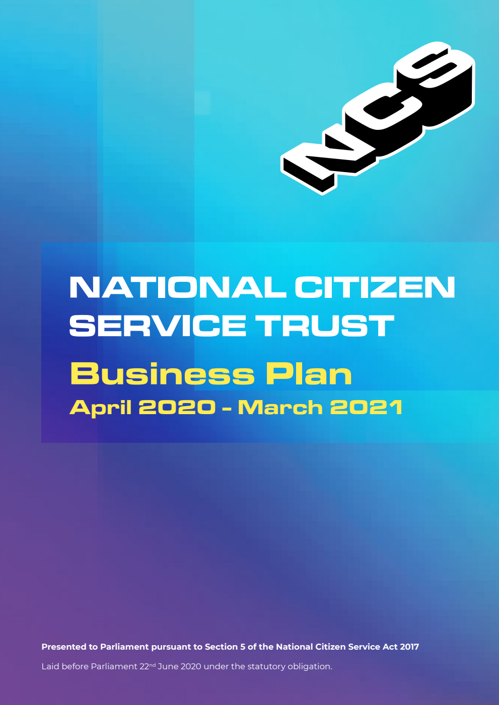 National Citizen Service Trust Business Plan April 2020 - March 2021