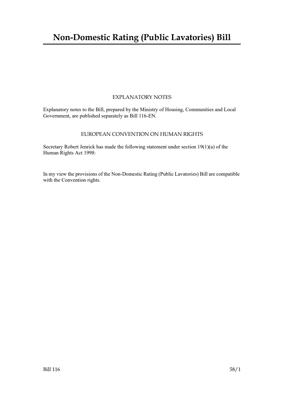 Non-Domestic Rating (Public Lavatories) Bill