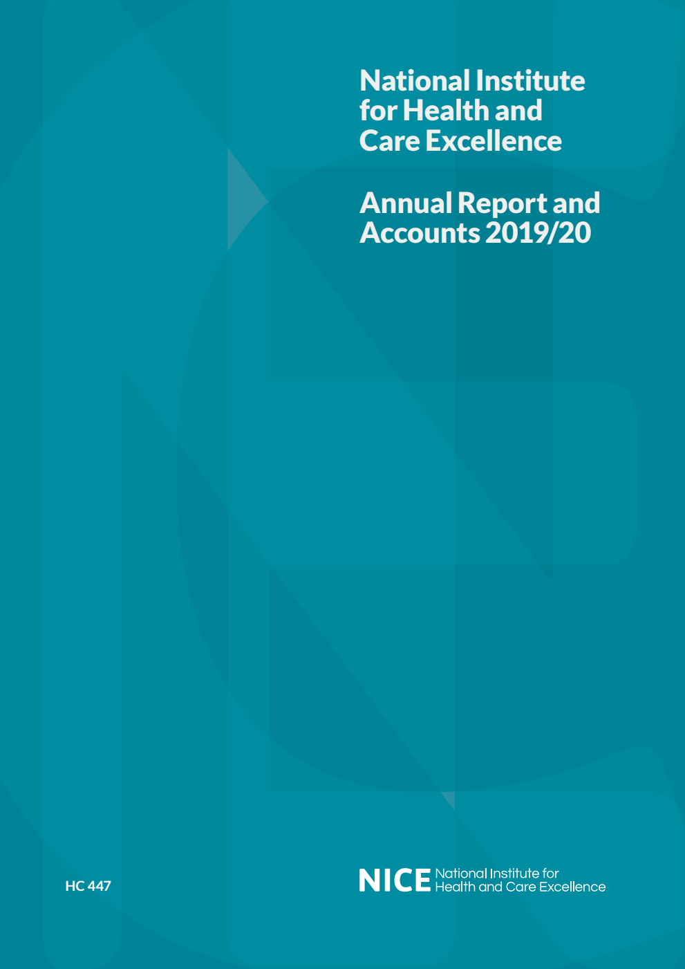 National Institute for Health and Care Excellence Annual Report and Accounts 2019/20