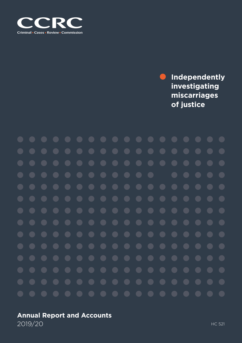 Criminal Cases Review Commission Annual Report and Accounts 2019/20