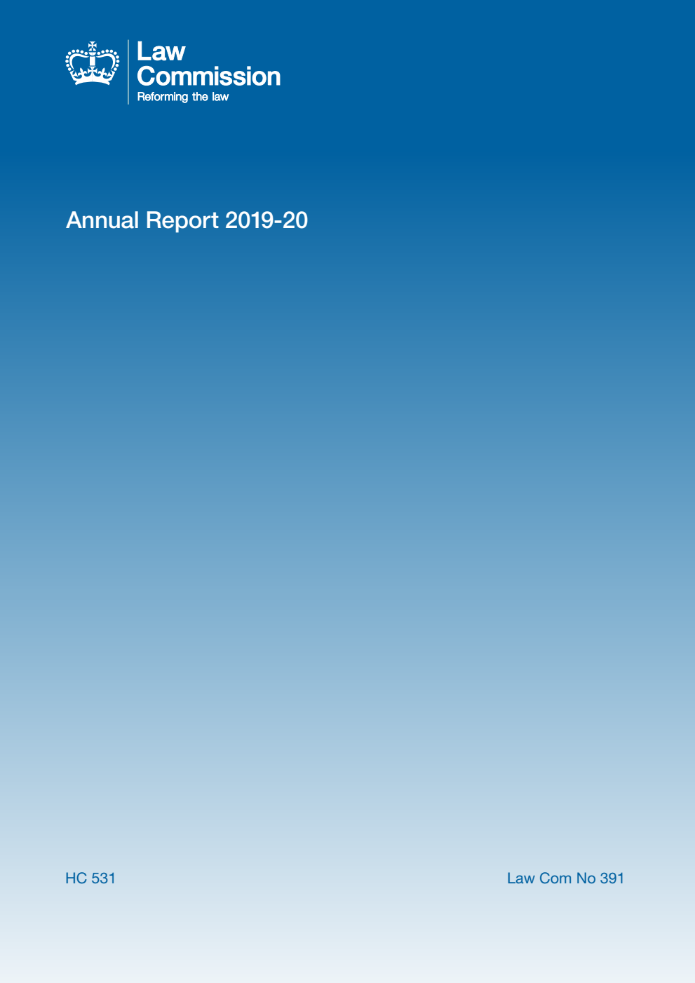 The Law Commission Annual Report 2019–20: The Fifty Fourth Annual Report of the Law Commission. Law Commission No. 391