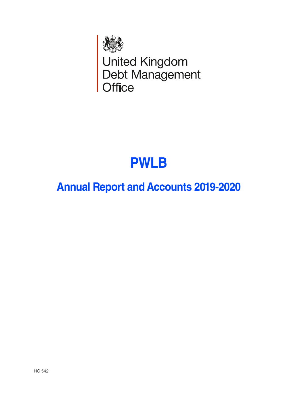 Public Works Loan Board Annual Report and Accounts 2019-2020