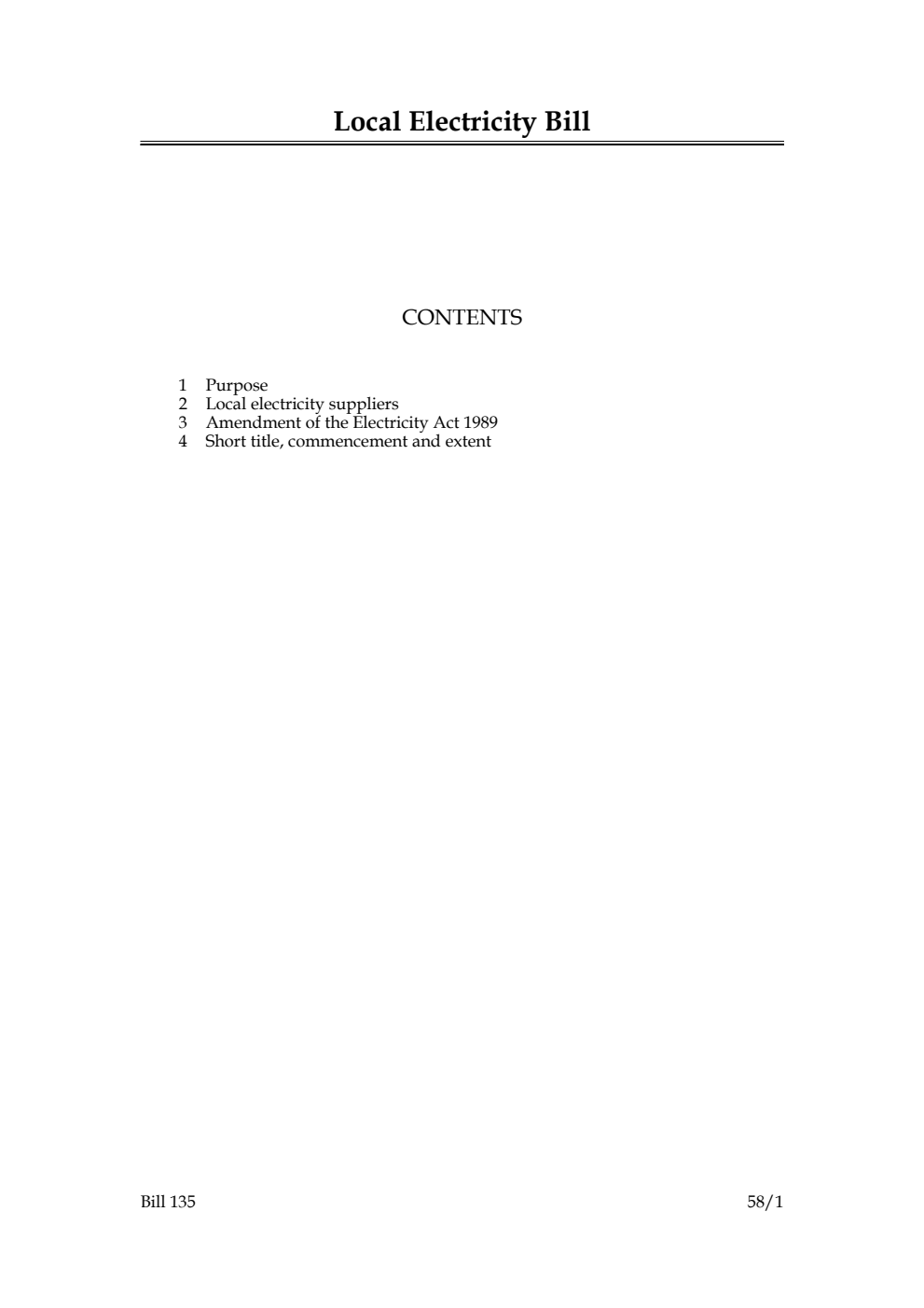 Local Electricity Bill