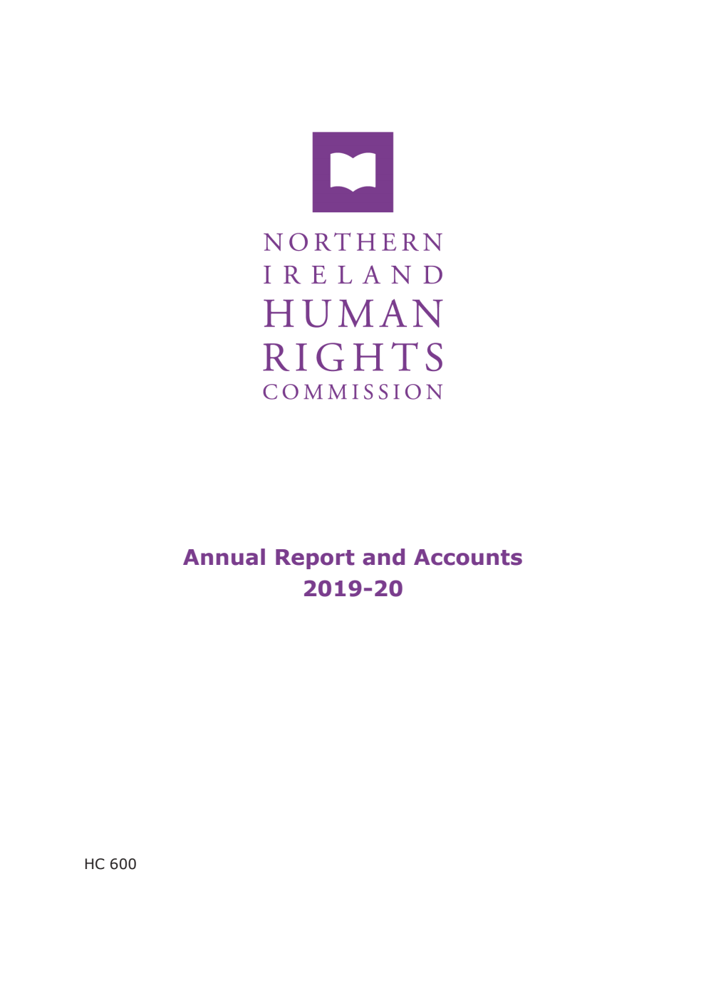 Northern Ireland Human Rights Commission Annual Report and Accounts 2019-20