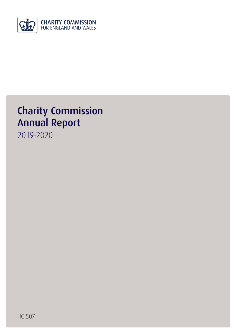 Charity Commission Annual Report and Accounts 2019-20 (for the year ended 31 March 2020)