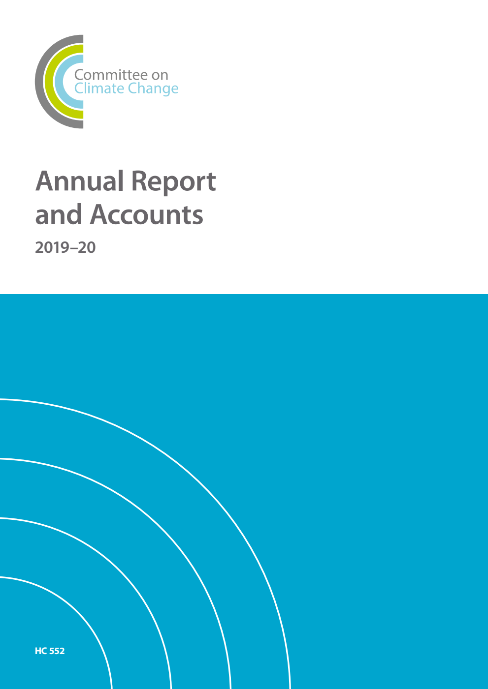 Committee on Climate Change Annual Report and Accounts 1 April 2019 to 31 March 2020