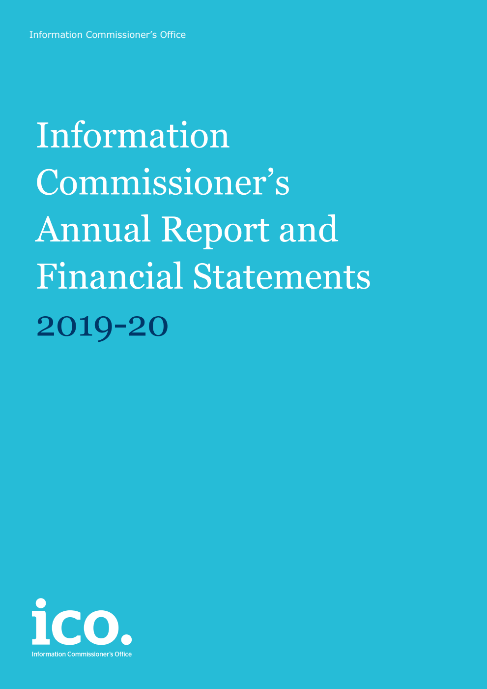 Information Commissioner’s Annual Report and Financial Statements 2019-20