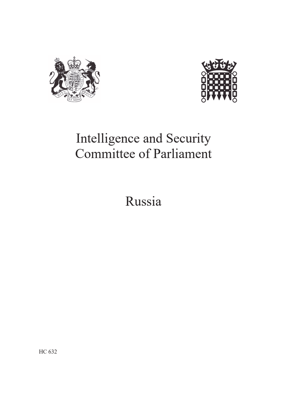 Intelligence and Security Committee of Parliament. Russia