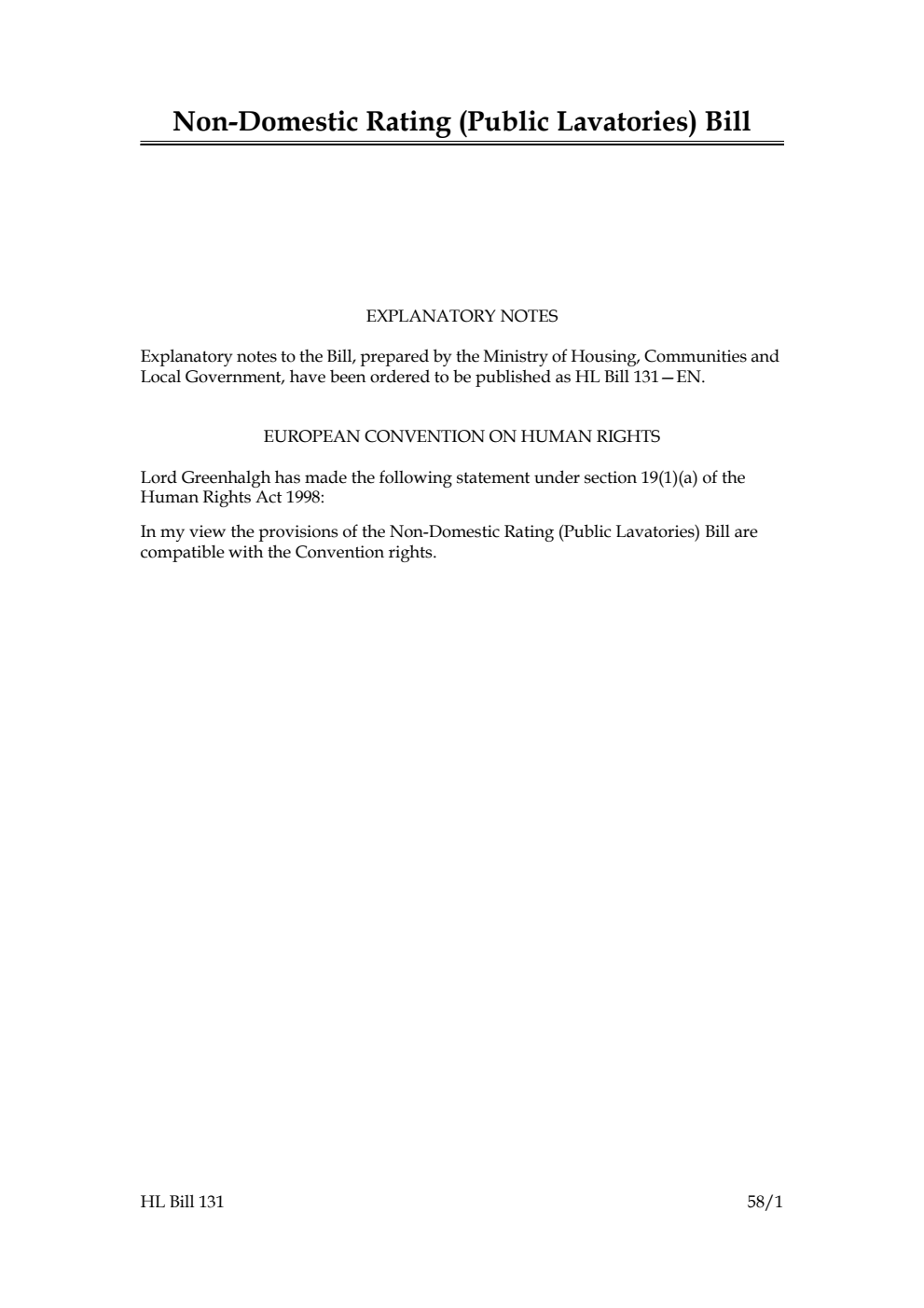 Non-Domestic Rating (Public Lavatories) Bill