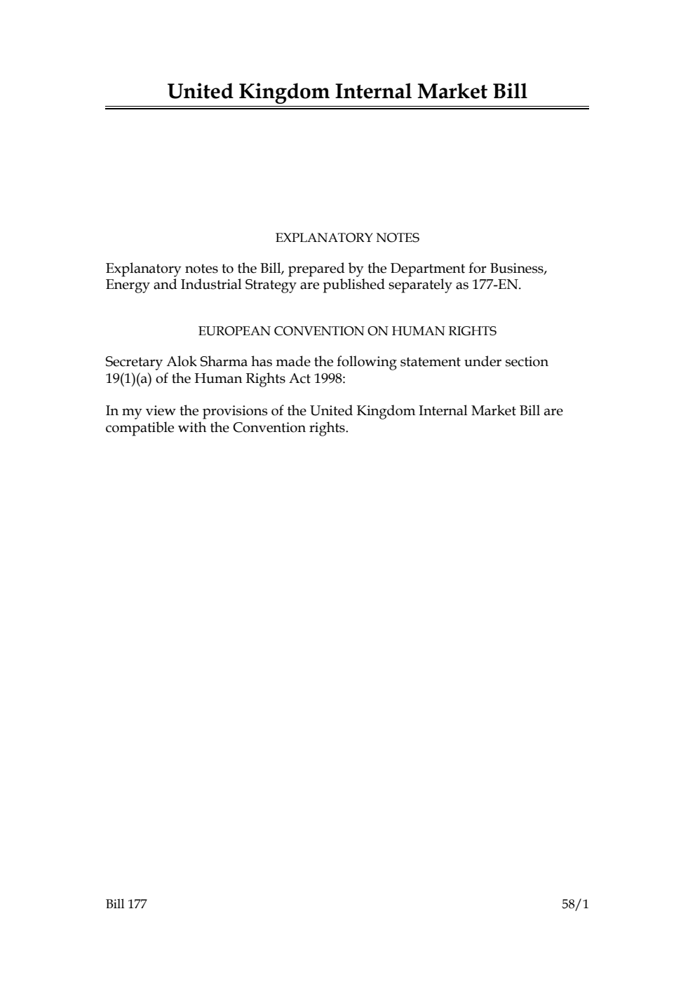 United Kingdom Internal Market Bill