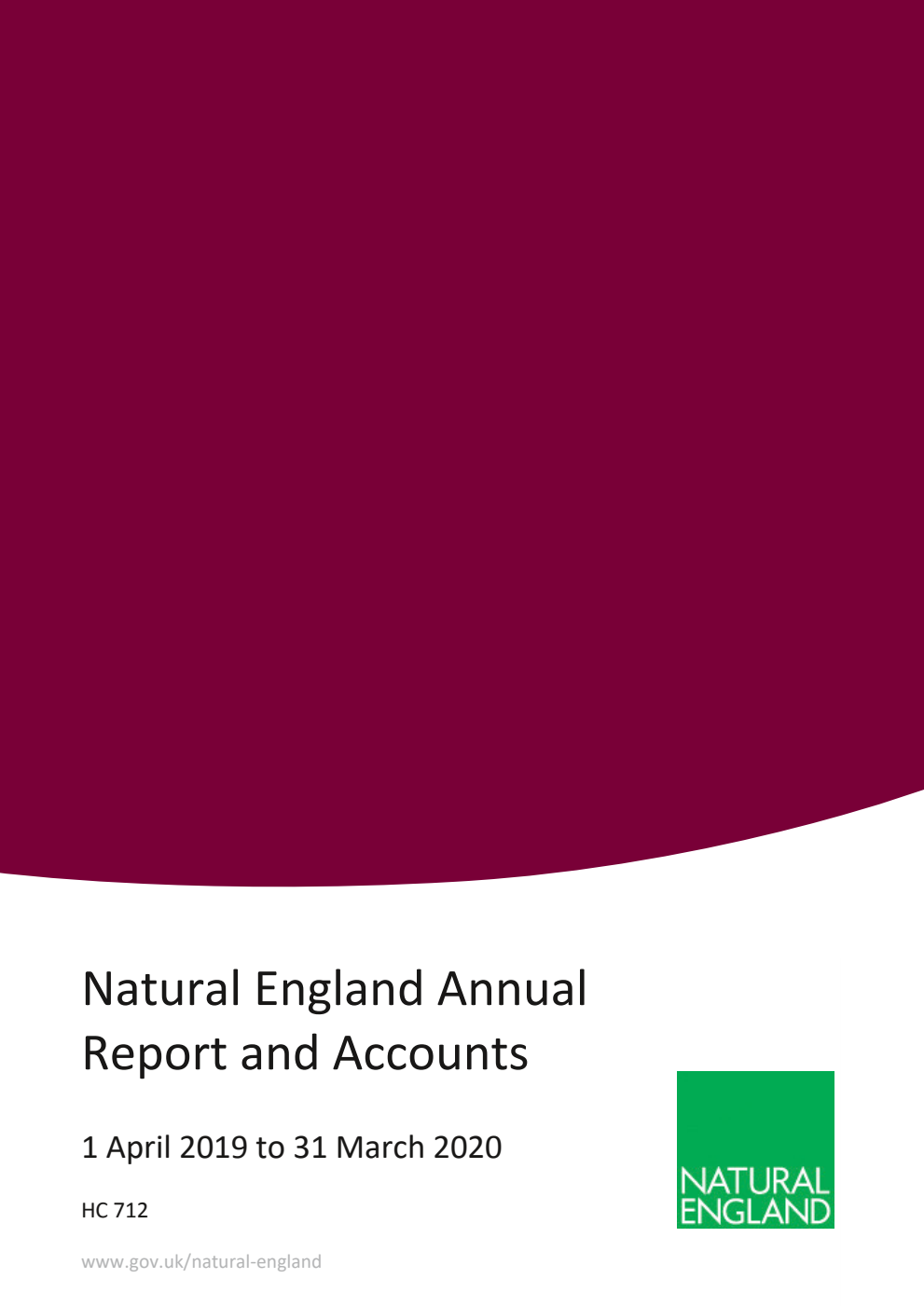 Natural England Annual Report and Accounts 1 April 2019 to 31 March 2020