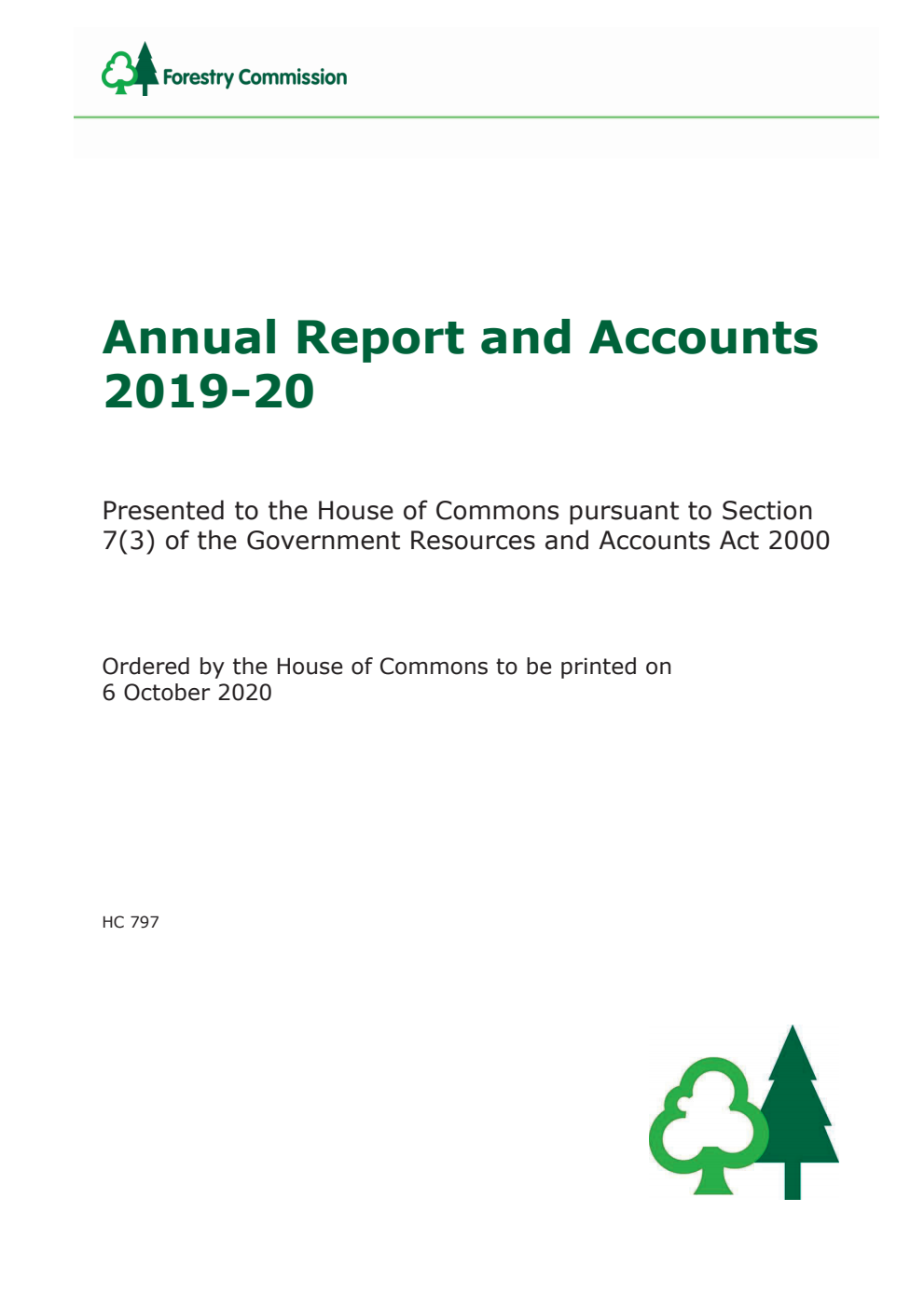 Forestry Commission Annual Report and Accounts 2019-20