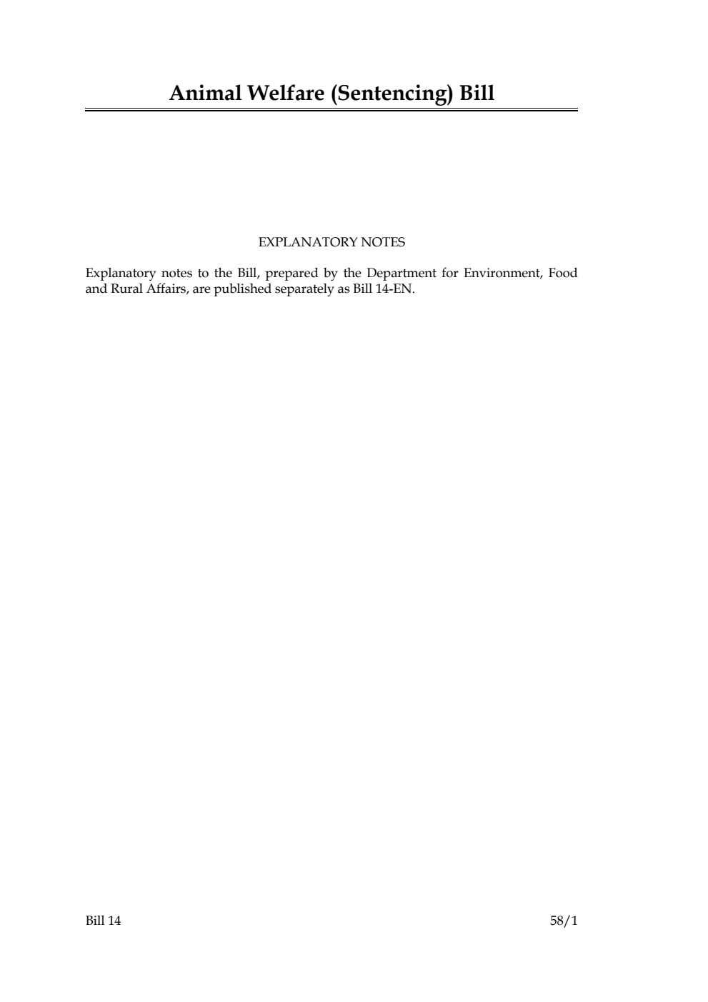 Animal Welfare (Sentencing) Bill