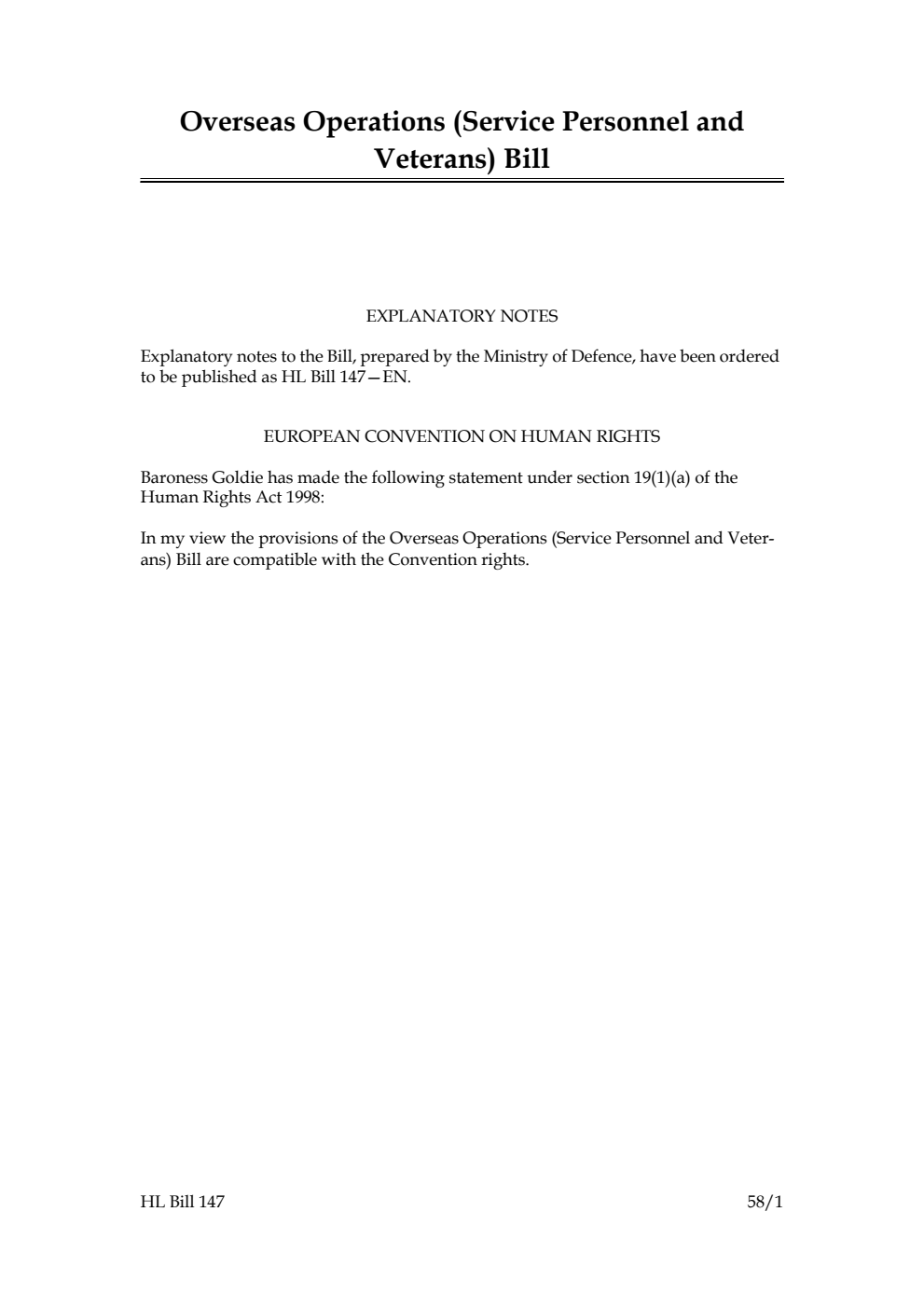 Overseas Operations (Service Personnel and Veterans) Bill