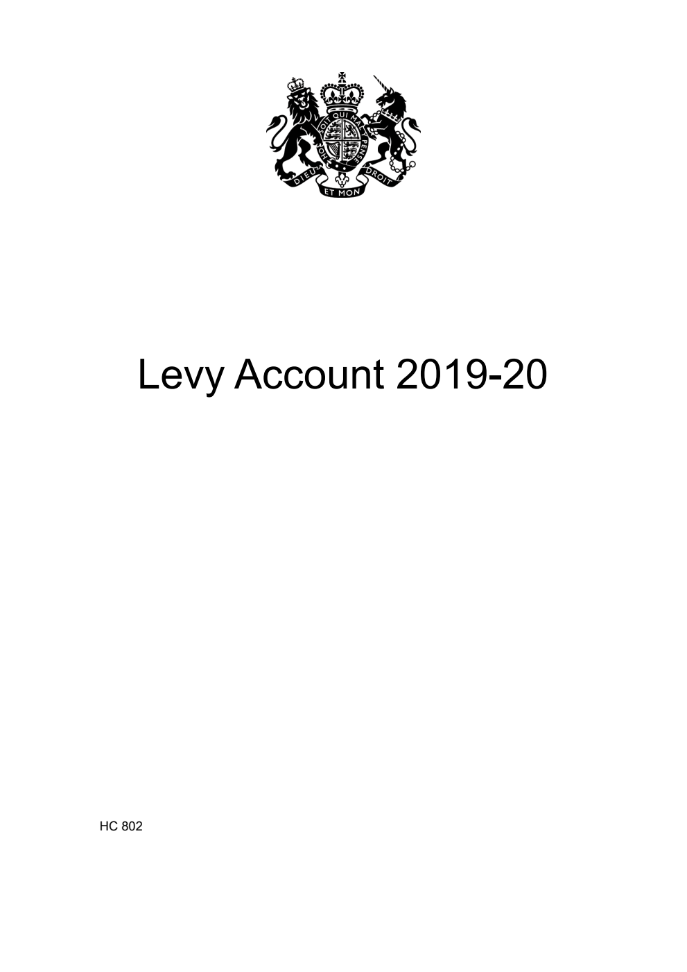Levy Account 2019-20