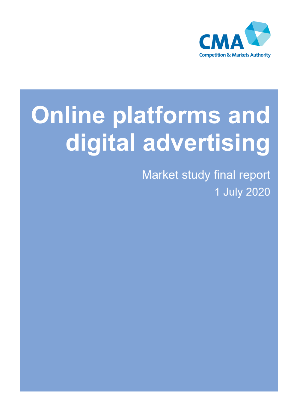 Online platforms and digital advertising. Market study final report