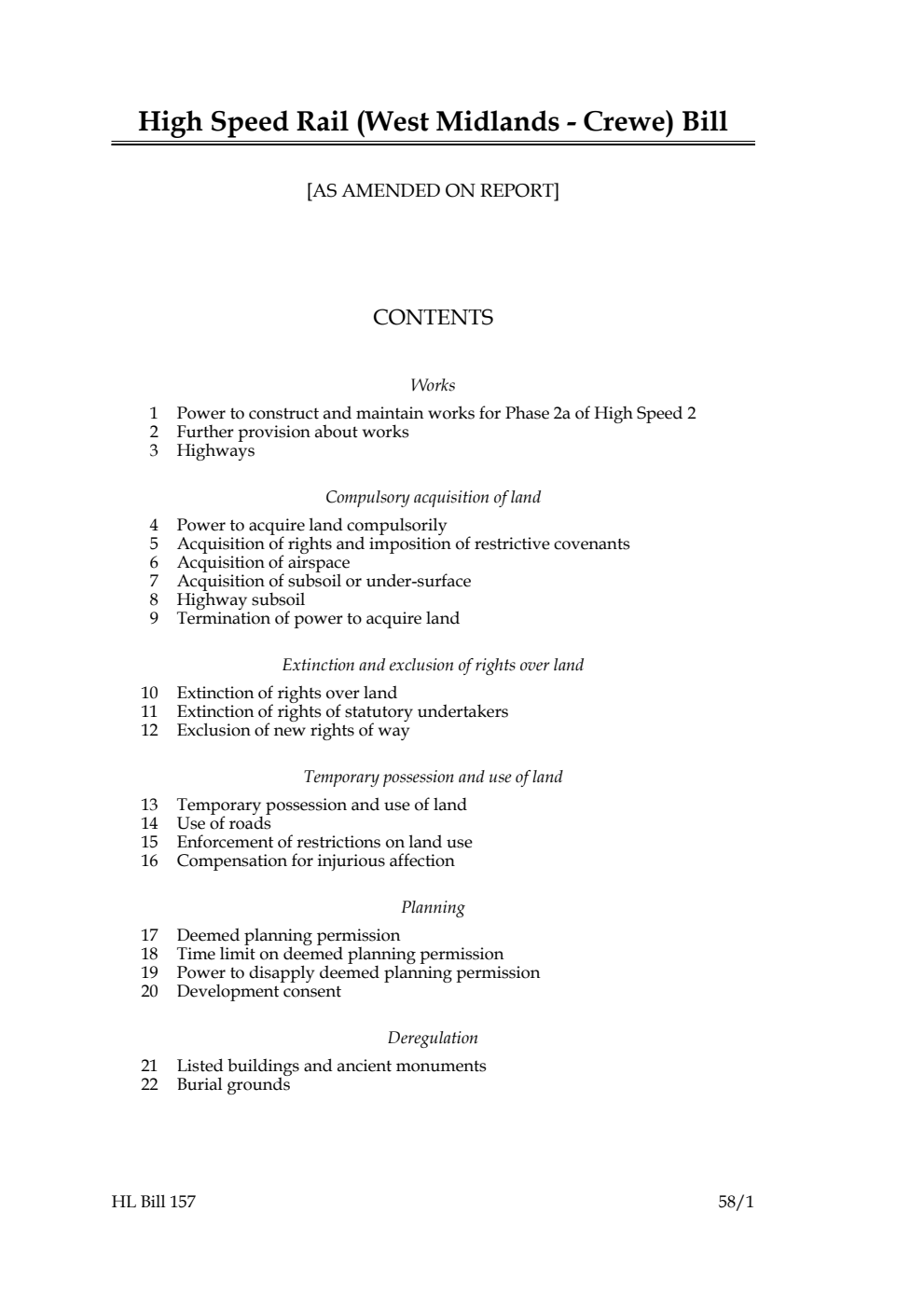 High Speed Rail (West Midlands - Crewe) Bill [as amended on Report]