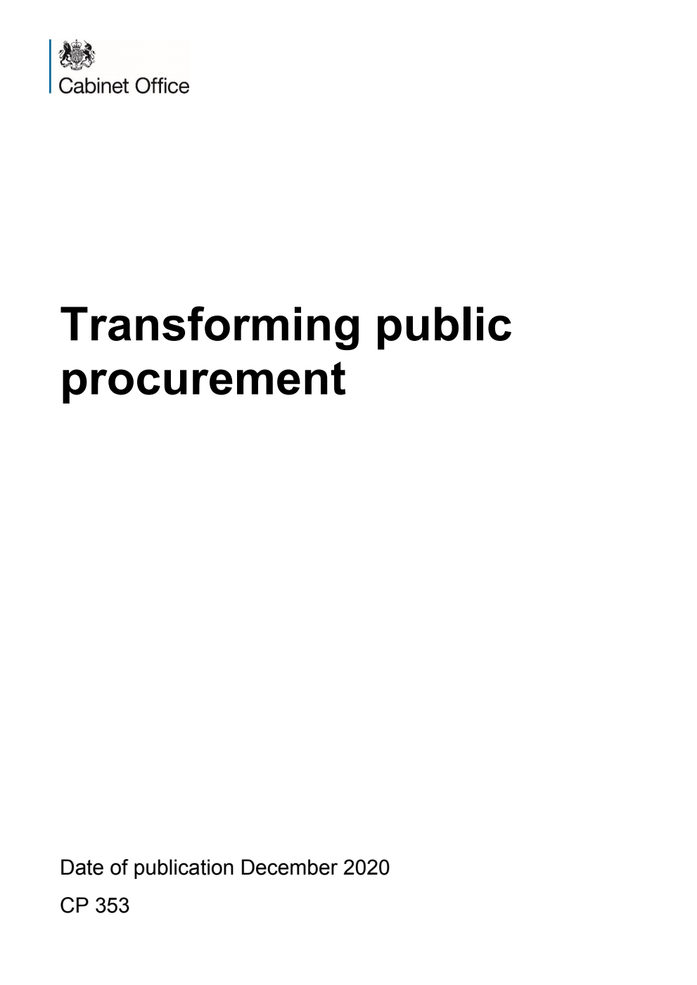 Transforming public procurement