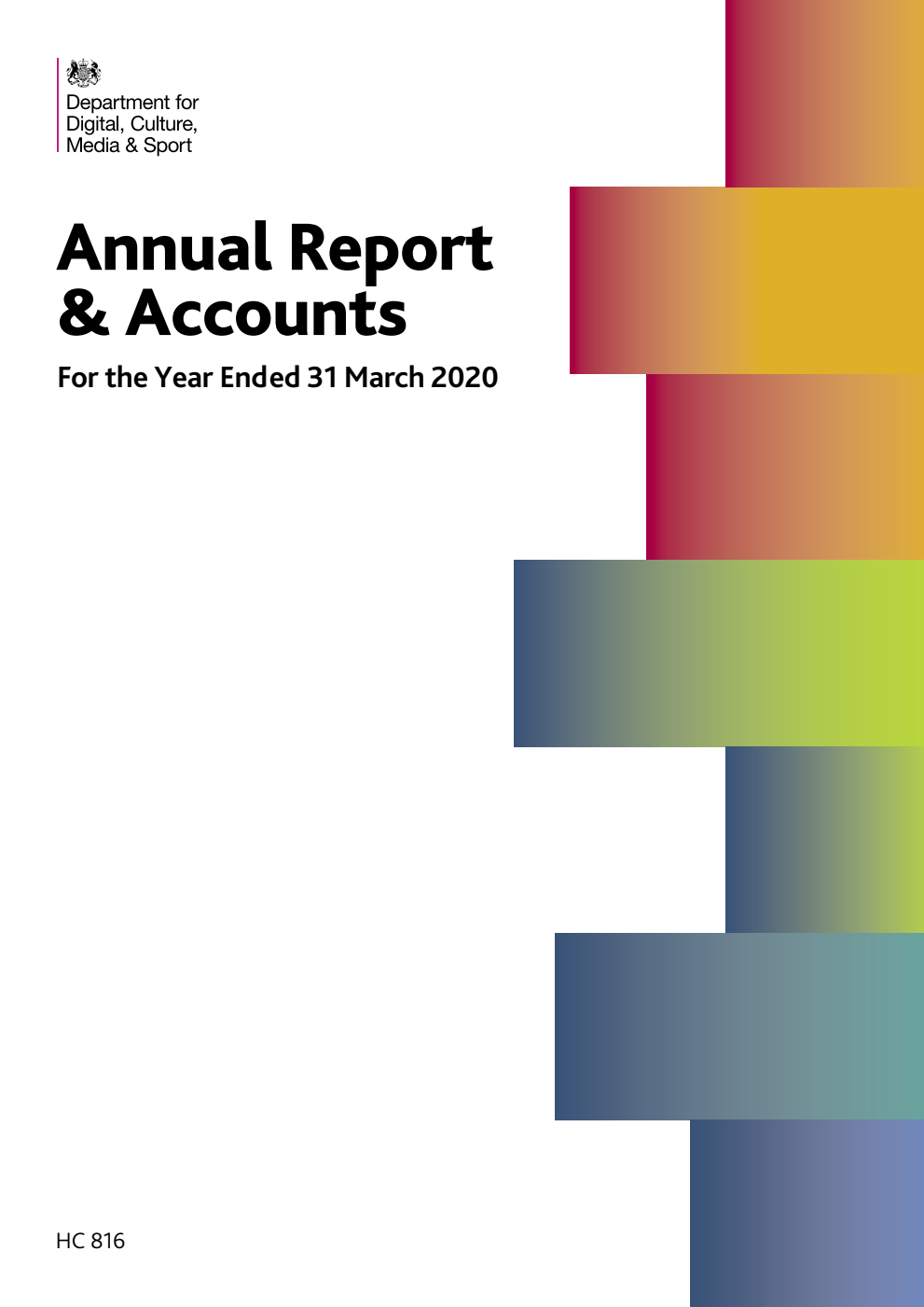 Department for Digital, Culture, Media and Sport Annual Report and Accounts for the year ended 31 March 2020