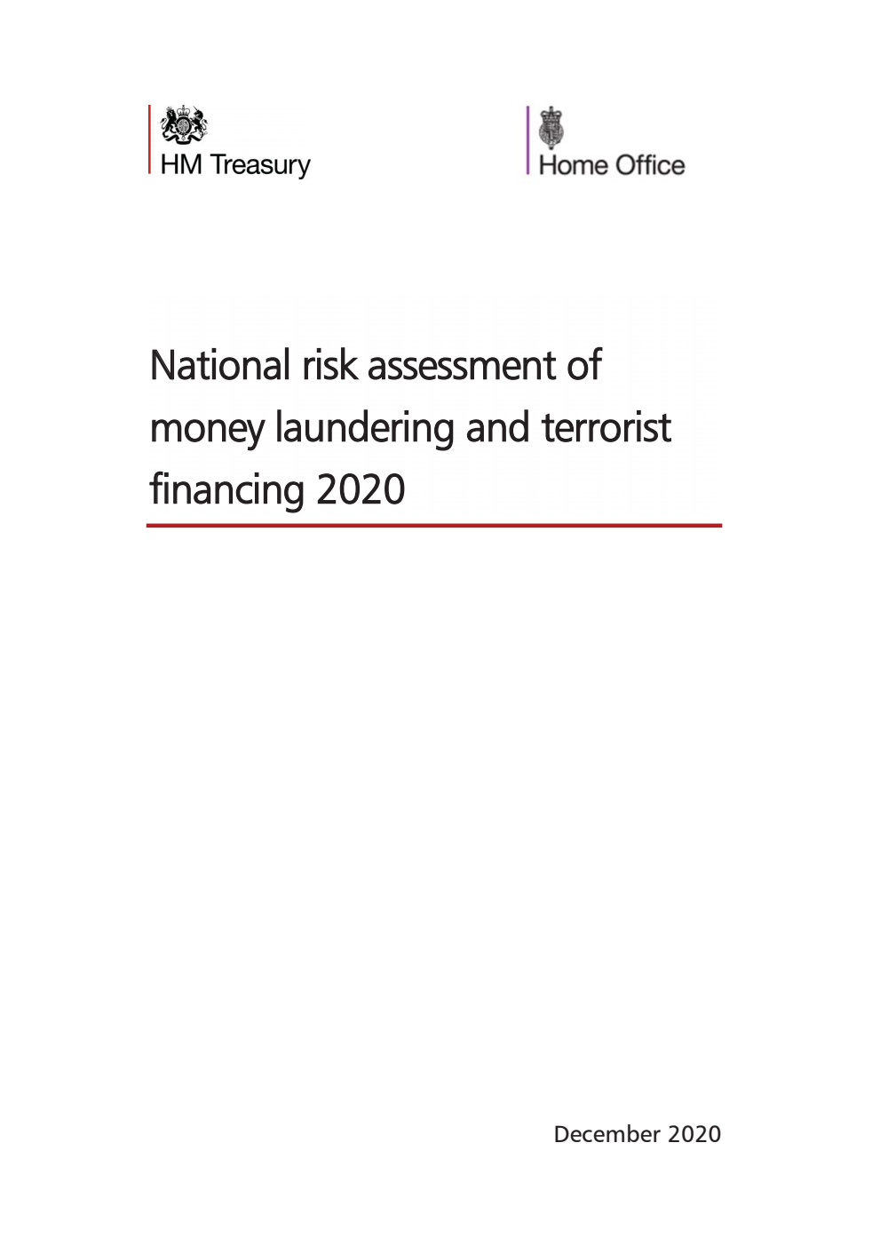 National risk assessment of money laundering and terrorist financing 2020