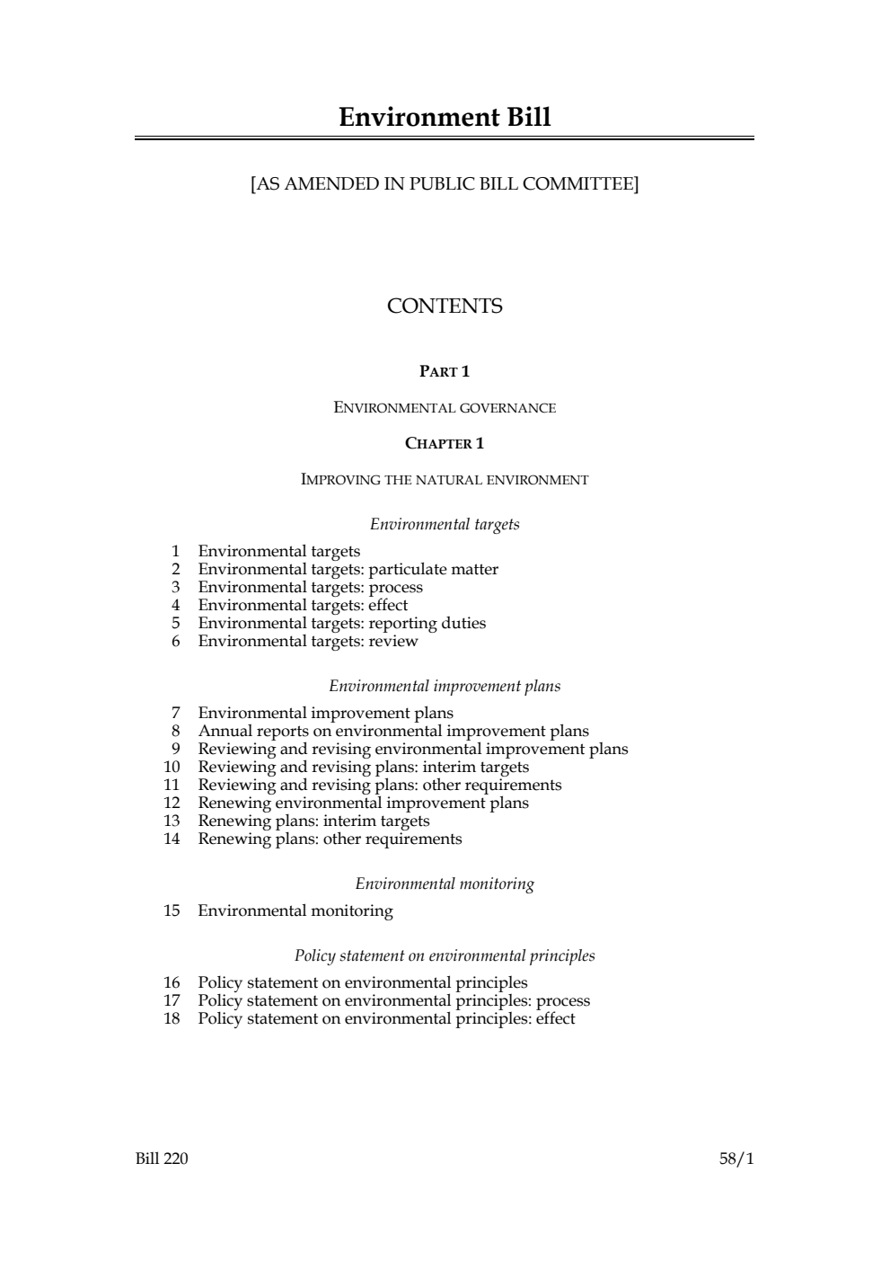 Environment Bill [as amended in Committee]