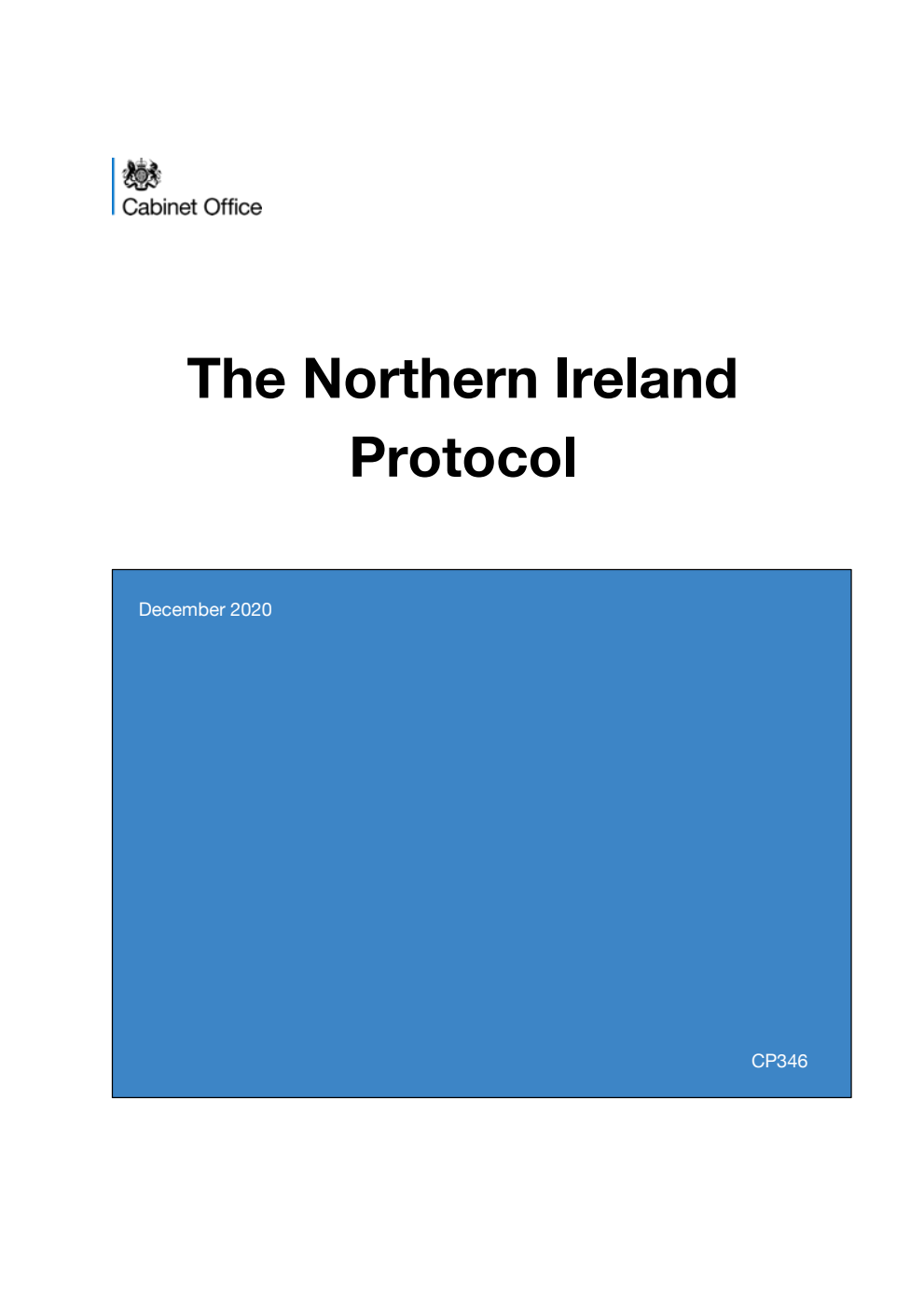 The Northern Ireland Protocol. December 2020