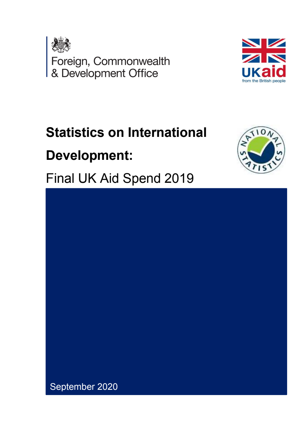 Statistics on International Development. Final UK Aid spend 2019