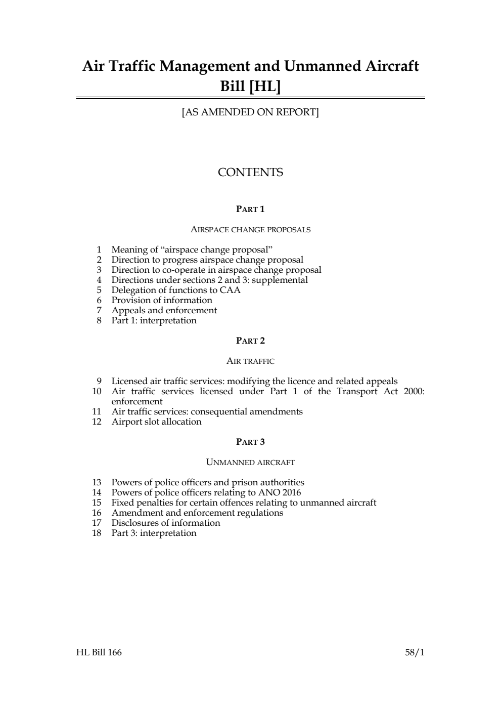 Air Traffic Management and Unmanned Aircraft Bill [as amended on Report]