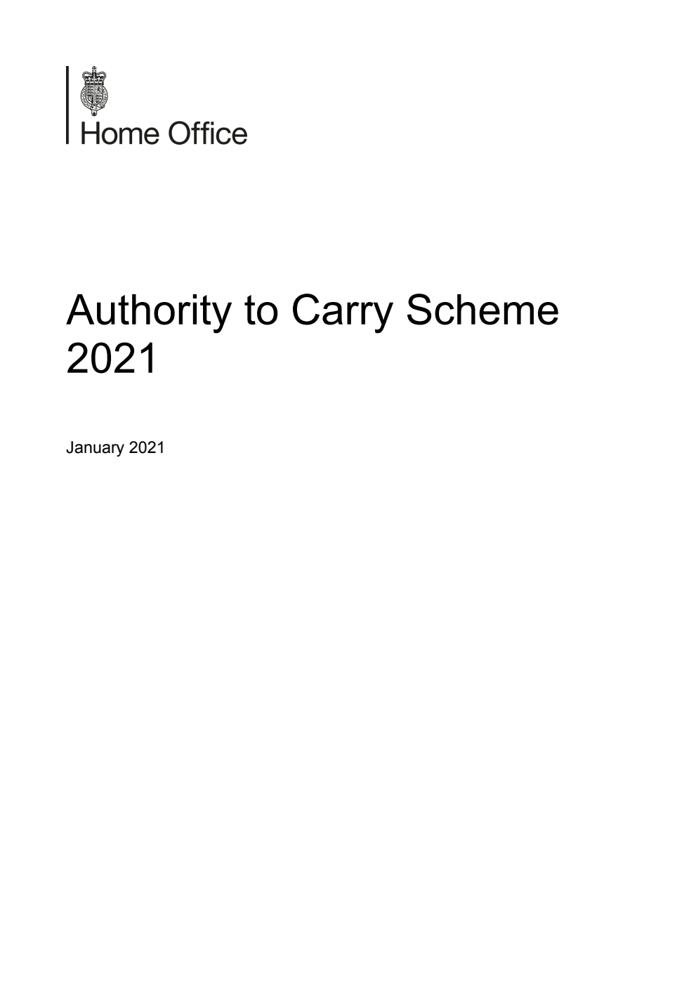 Authority to Carry Scheme 2021