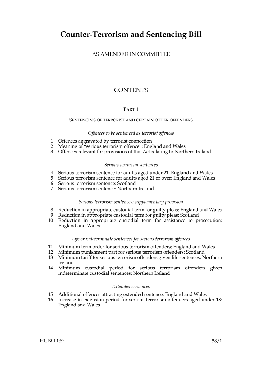 Counter-Terrorism and Sentencing Bill [as amended in Committee]
