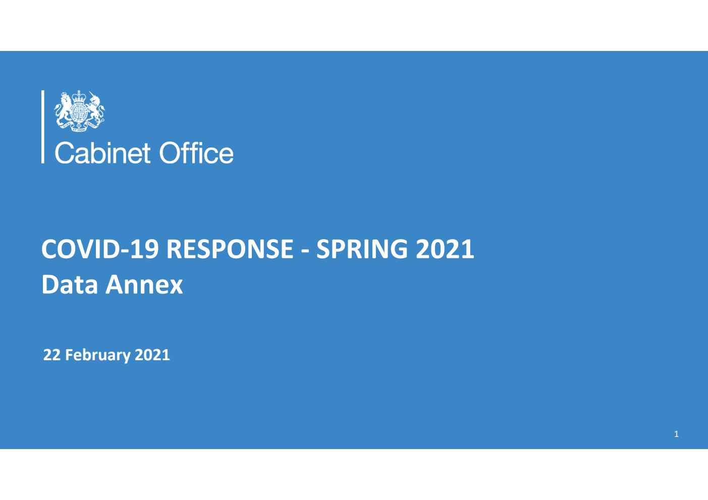 Covid-19 Response - Spring 2021. Data Annex