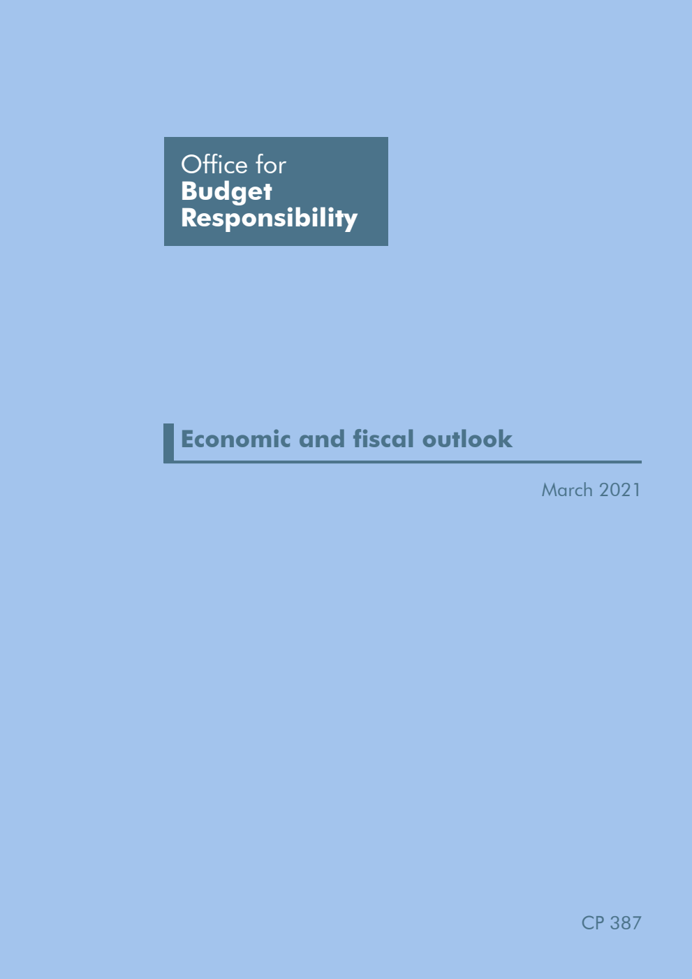Office for Budget Responsibility: Economic and fiscal outlook. March 2021
