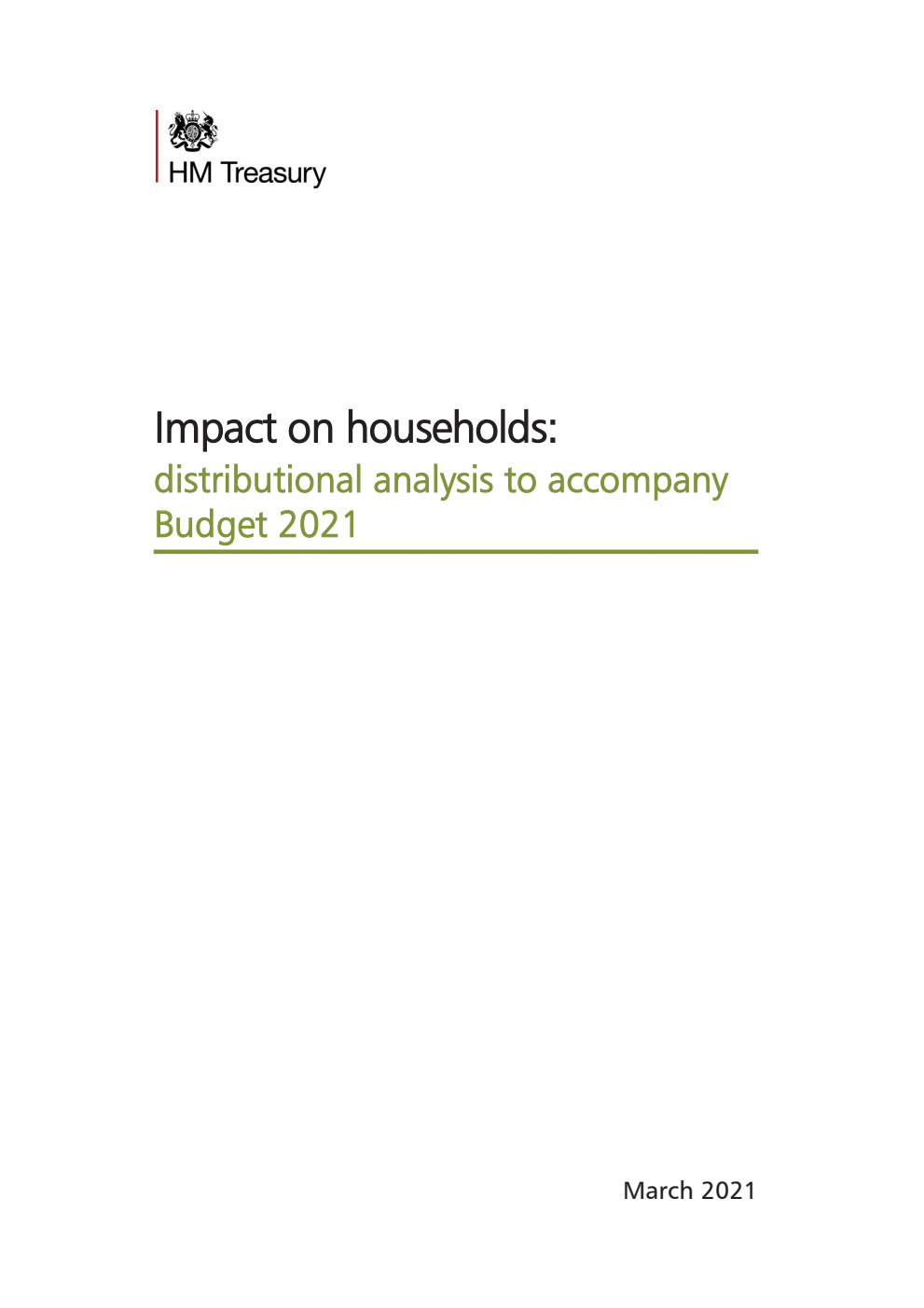 Impact on households: distributional analysis to accompany Budget 2021