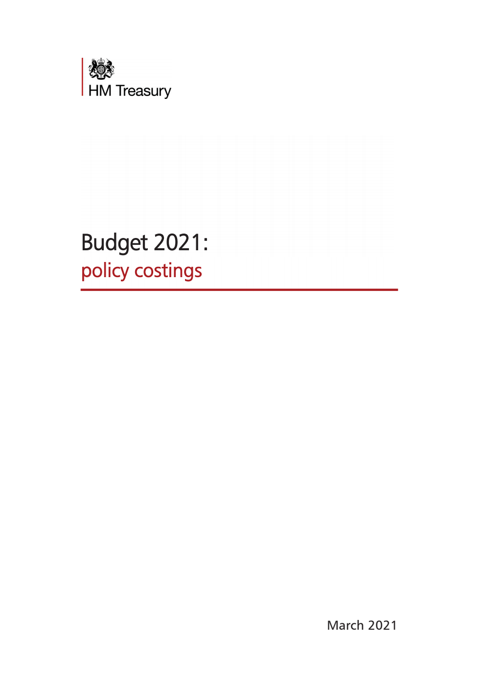 Budget 2021: policy costings