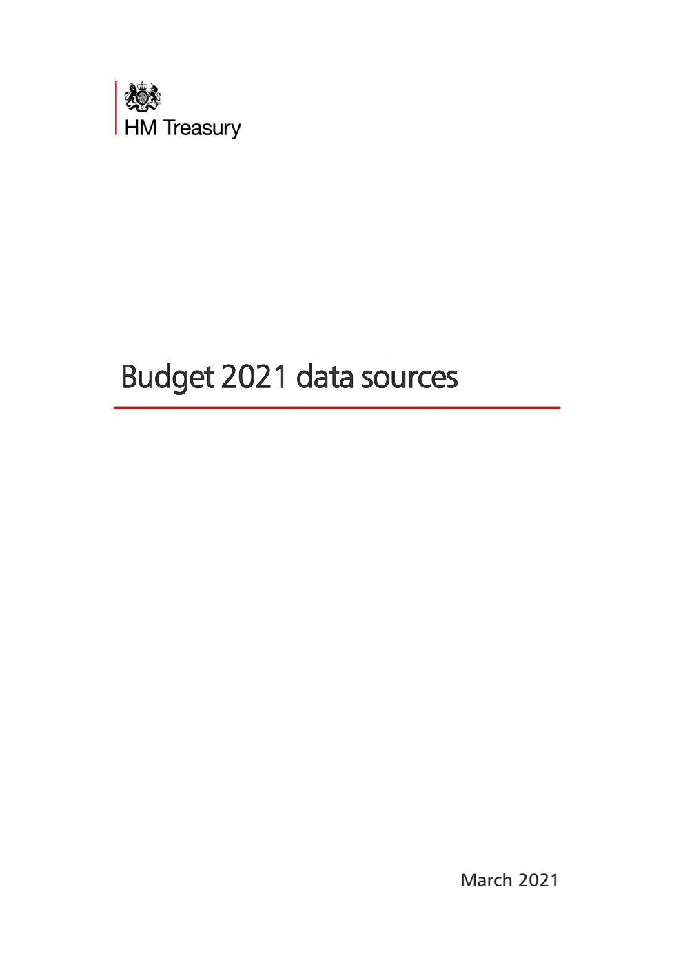 Budget 2021: data sources