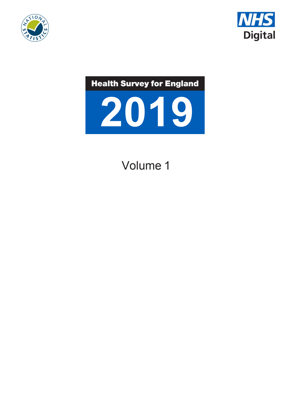 Health Survey for England 2019. Volume 1
