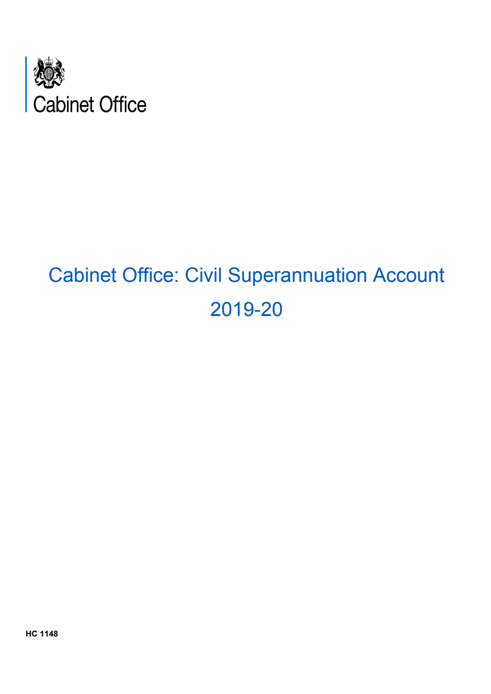 Civil Superannuation Account 2019-20 (For the year ended 31 March 2020)