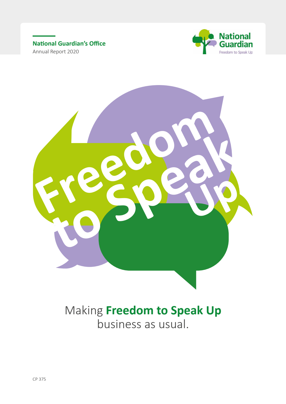 National Guardian’s Office Annual Report 2020