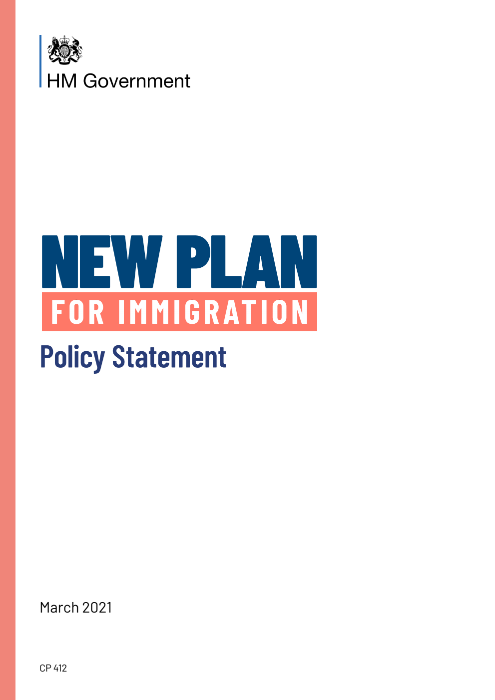New Plan for Immigration: policy statement