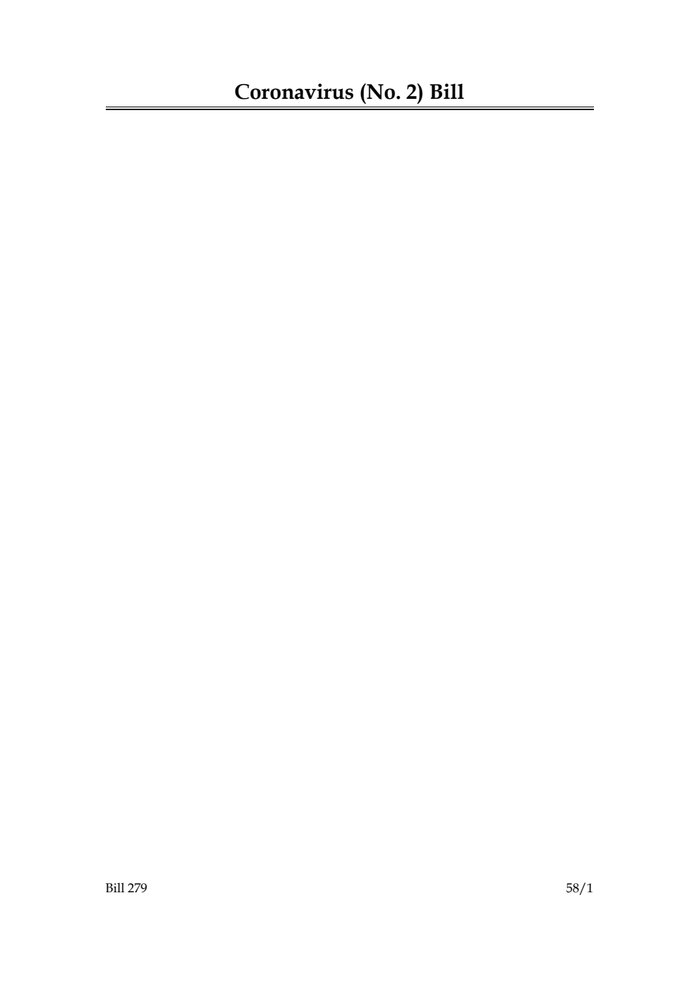 Coronavirus (No. 2) Bill