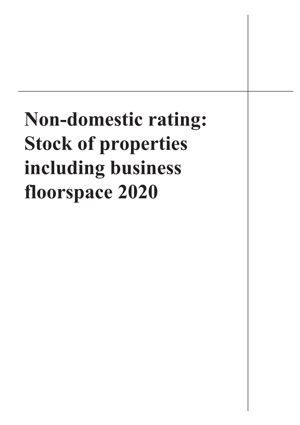 Non-domestic rating: Stock of properties including business floorspace 2020