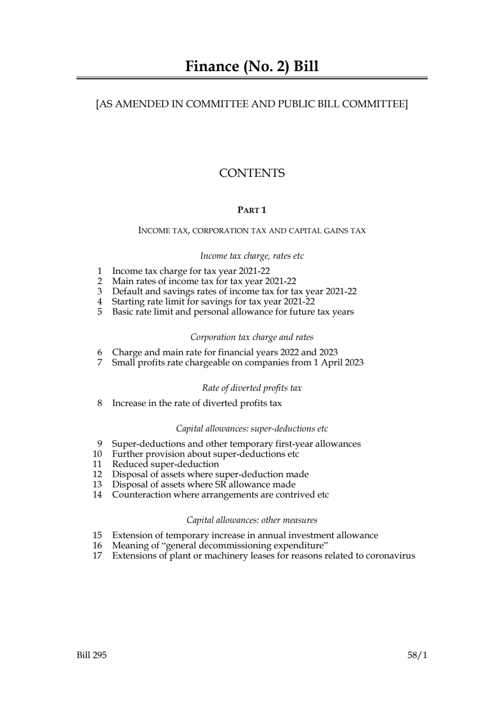 Finance (No.2) Bill [as amended in Committee and Public Bill Committee]