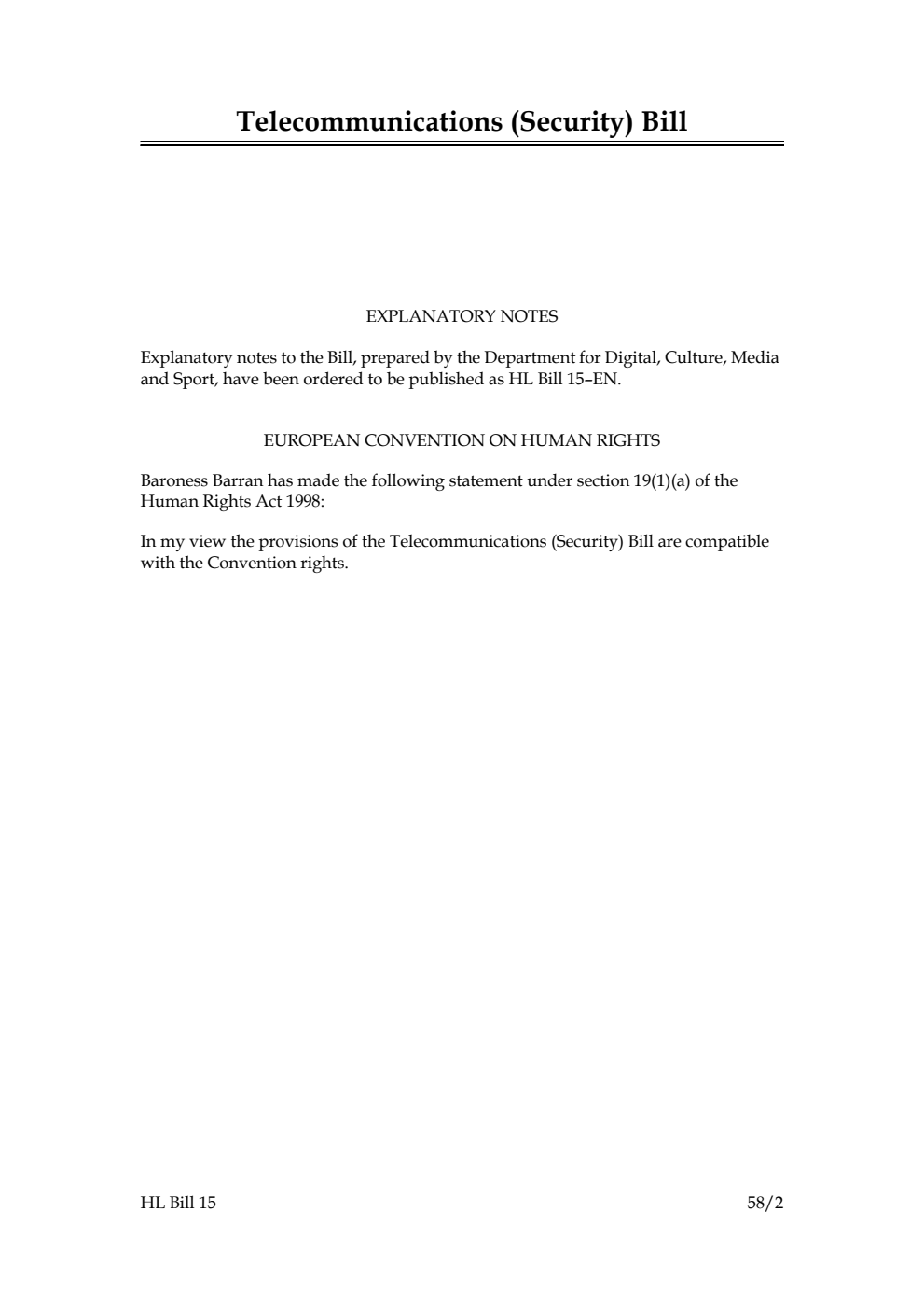 Telecommunications (Security) Bill